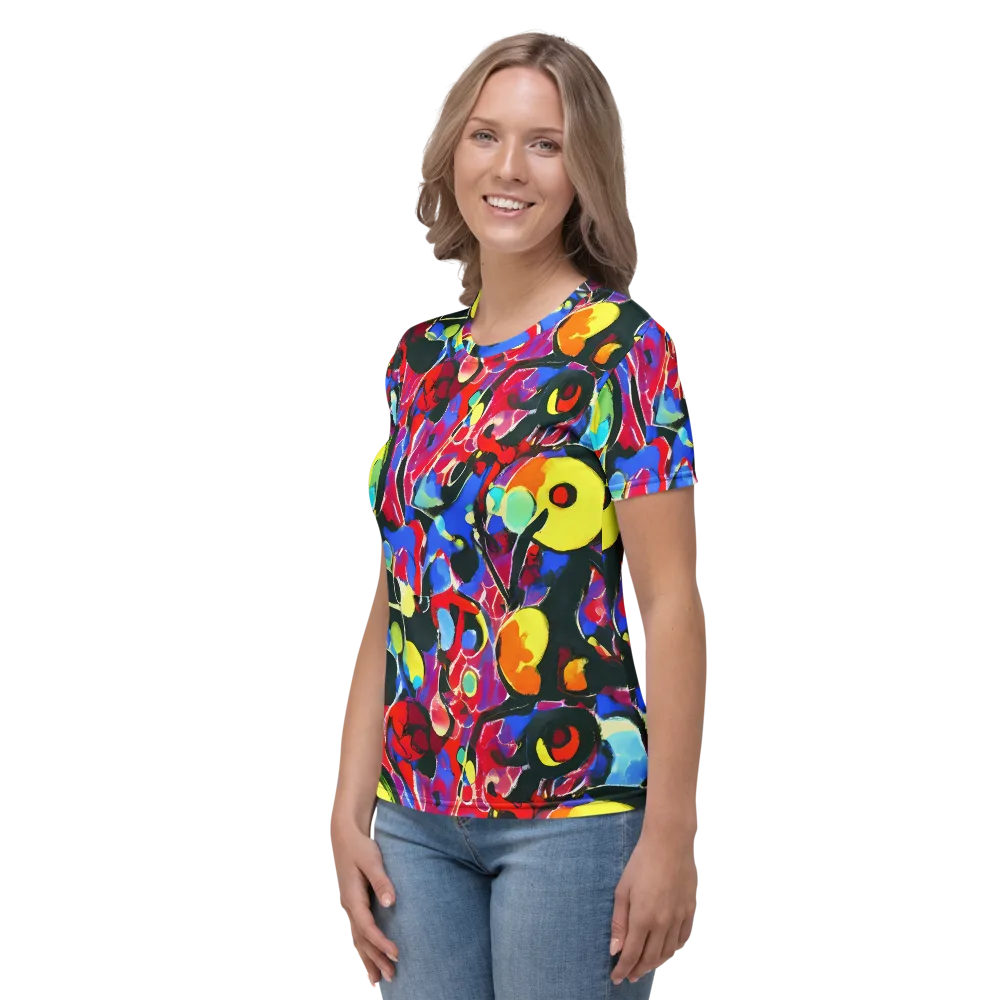 Kaleidoscope Fever on Women's Crew Neck T-Shirt — Left