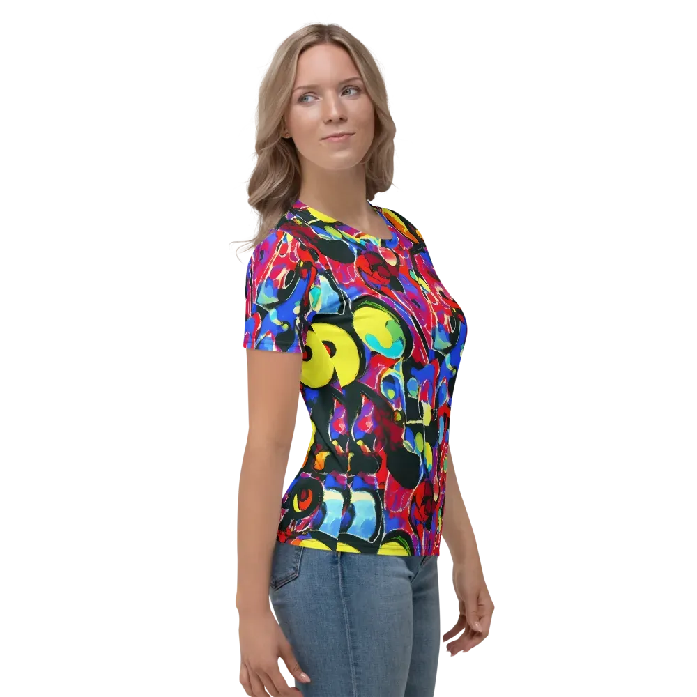 Kaleidoscope Fever on Women's Crew Neck T-Shirt — Right