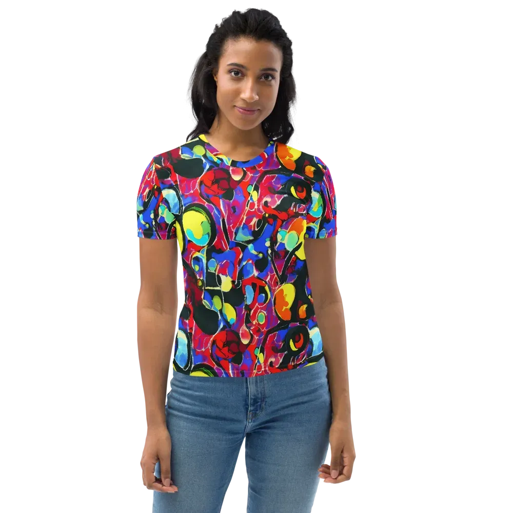 Kaleidoscope Fever on Women's Crew Neck T-Shirt — Front
