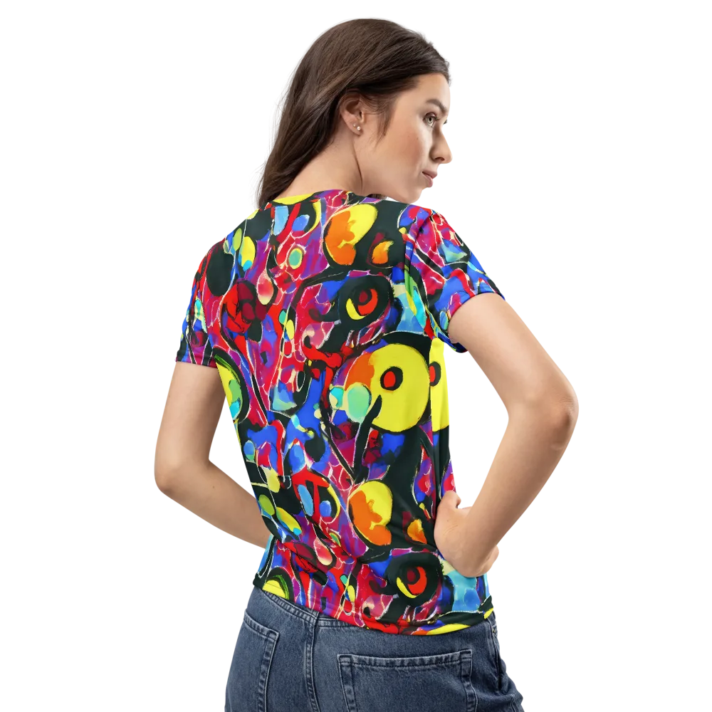 Kaleidoscope Fever on Women's Crew Neck T-Shirt — Back