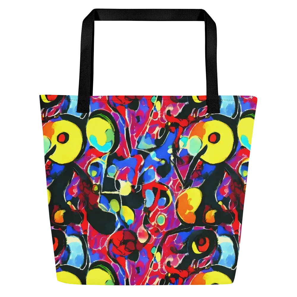 Kaleidoscope Fever on Large Tote Bag W/ Pocket — Front