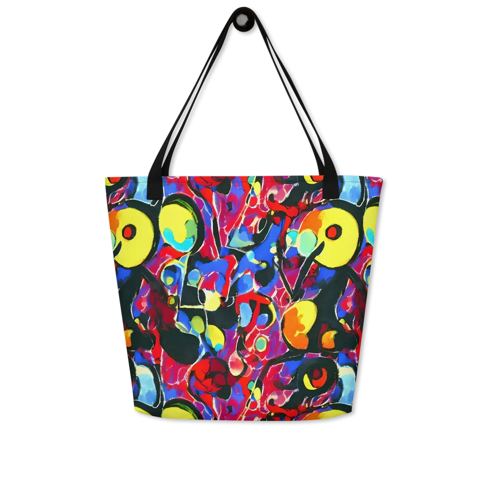 Kaleidoscope Fever on Large Tote Bag W/ Pocket — Front
