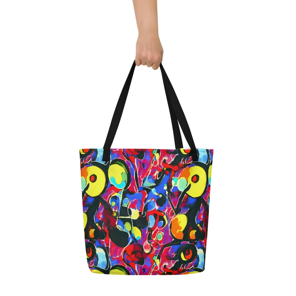 Kaleidoscope Fever on Large Tote Bag W/ Pocket — Front