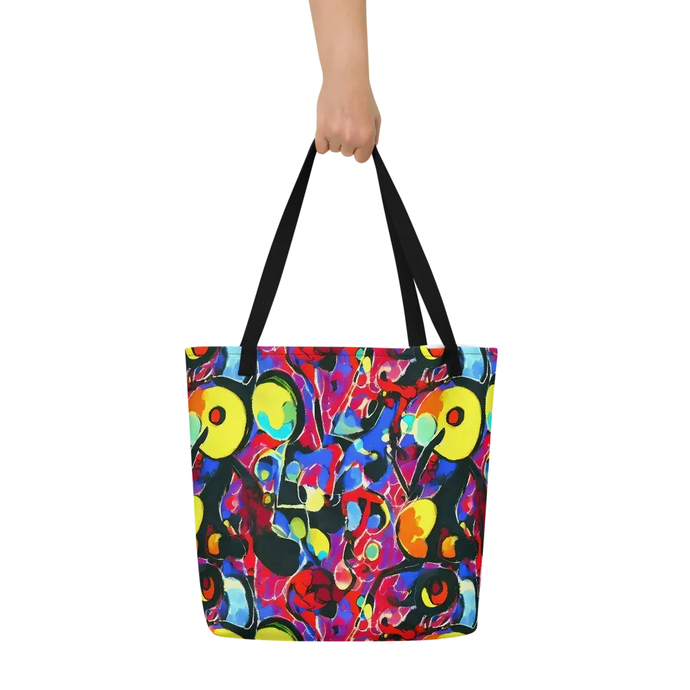 Kaleidoscope Fever on Large Tote Bag W/ Pocket — Front