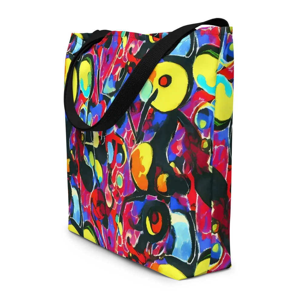 Kaleidoscope Fever on Large Tote Bag W/ Pocket — Front