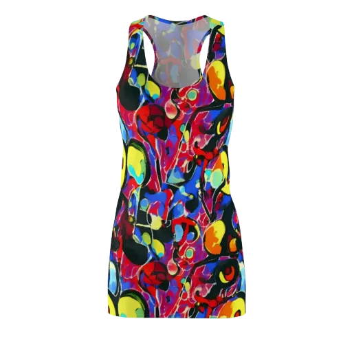 Kaleidoscope Fever on a Racerback Dress