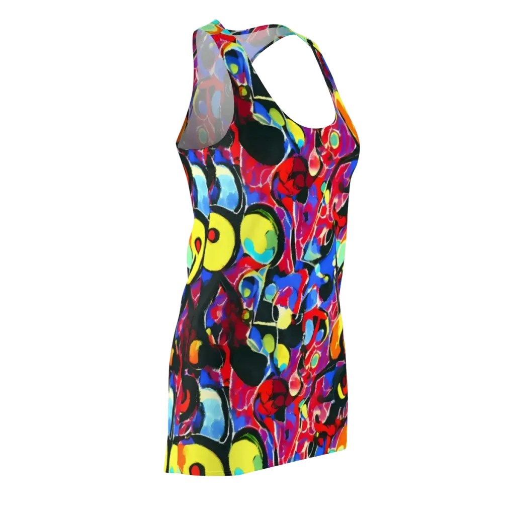 Kaleidoscope Fever on Racerback Dress — Front Side