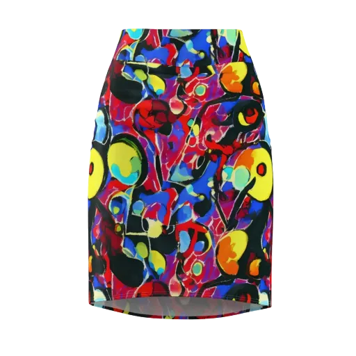 Kaleidoscope Fever on a Pencil Skirt