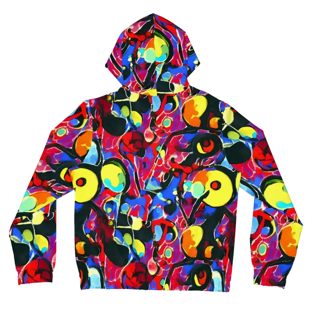 Kaleidoscope Fever on Women's Full-Zip Hoodie — Back