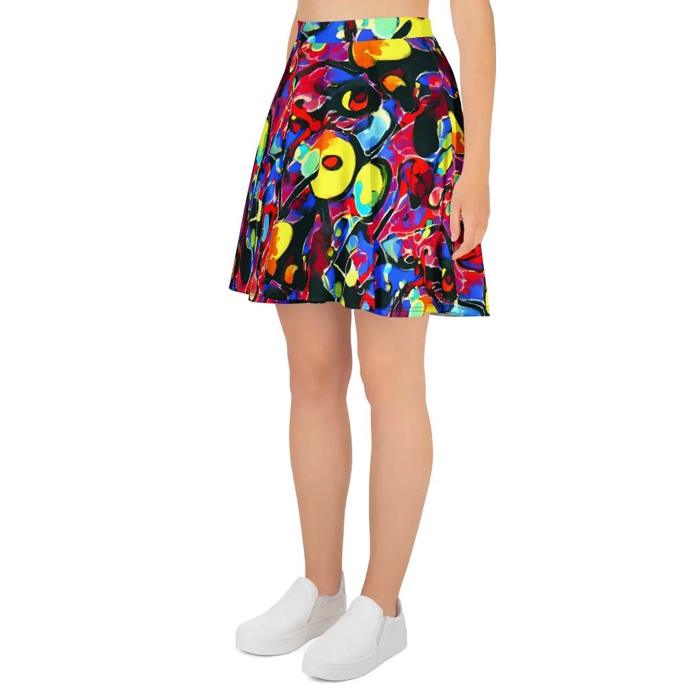 Kaleidoscope Fever on Skater Skirt — Left