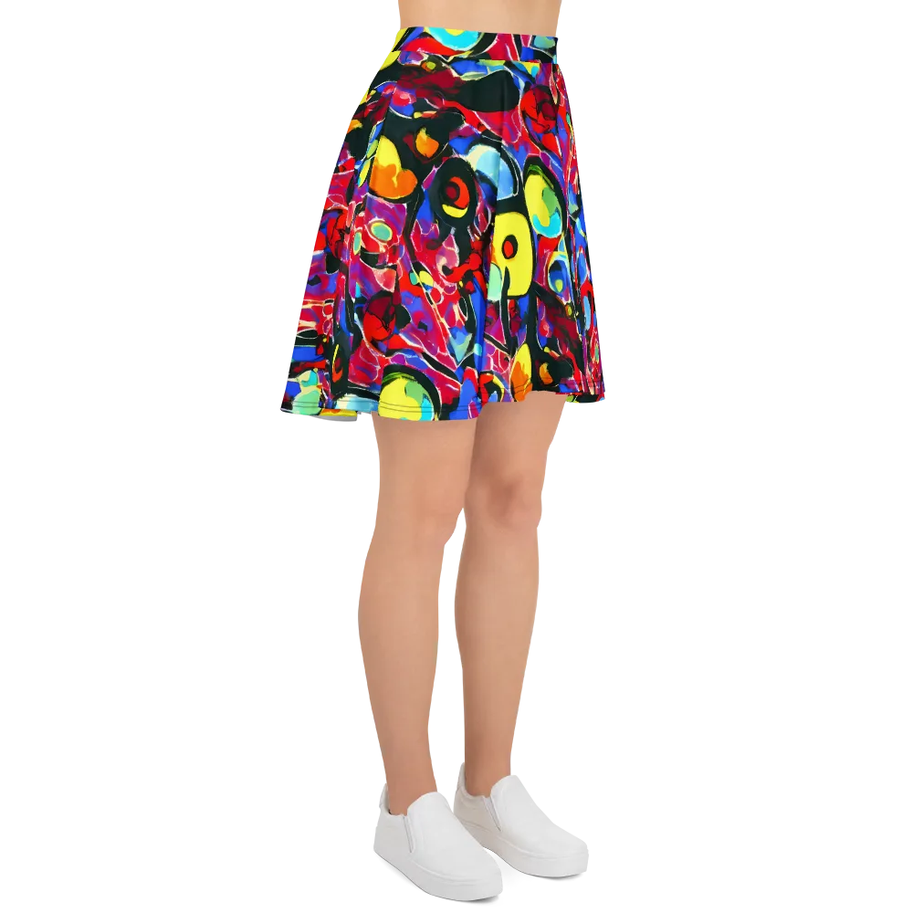 Kaleidoscope Fever on Skater Skirt — Right