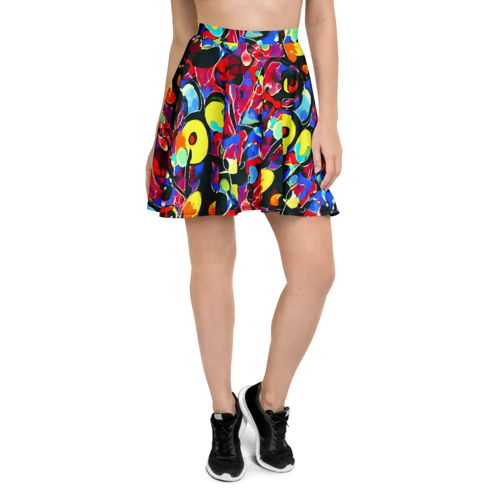 Kaleidoscope Fever on Skater Skirt — Front