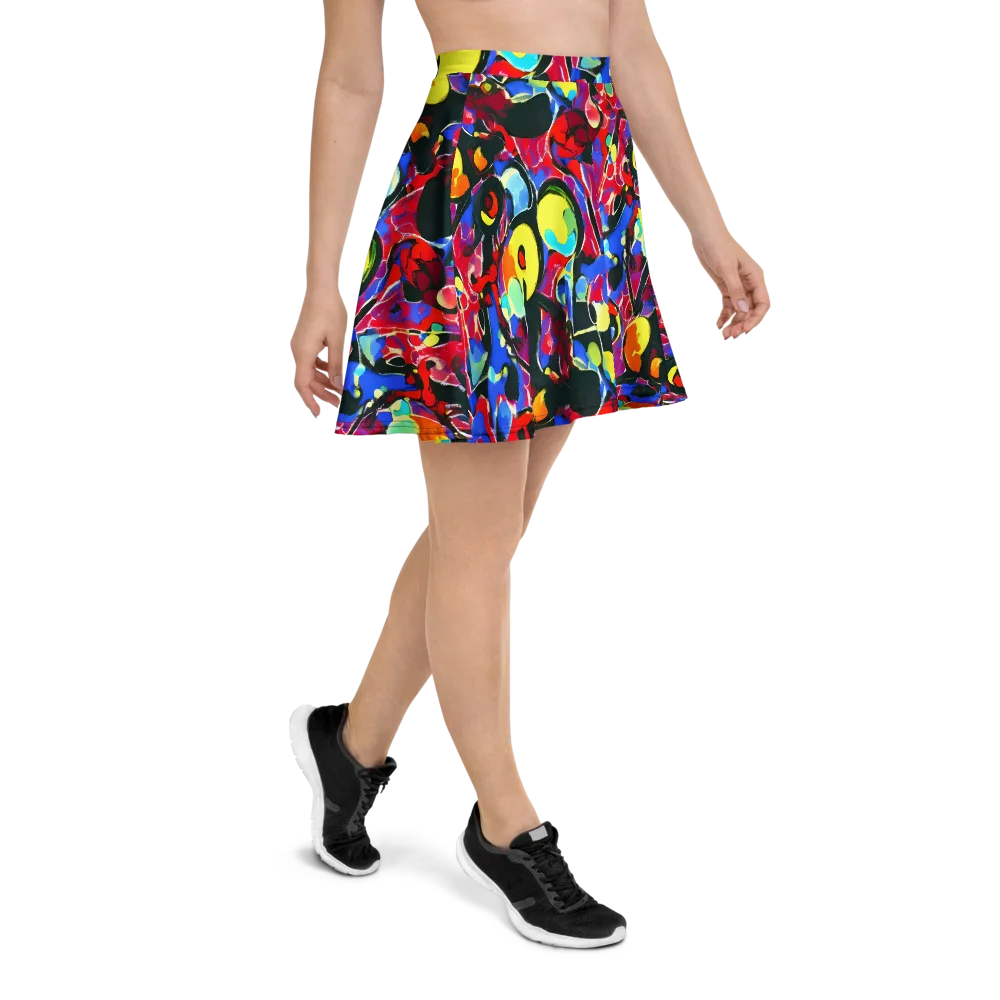 Kaleidoscope Fever on Skater Skirt — Right