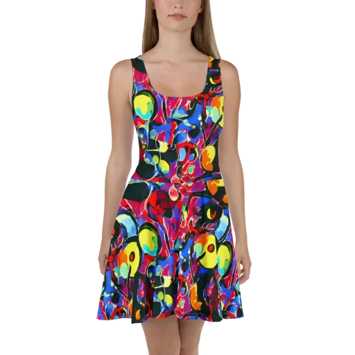 Kaleidoscope Fever on a Skater Dress