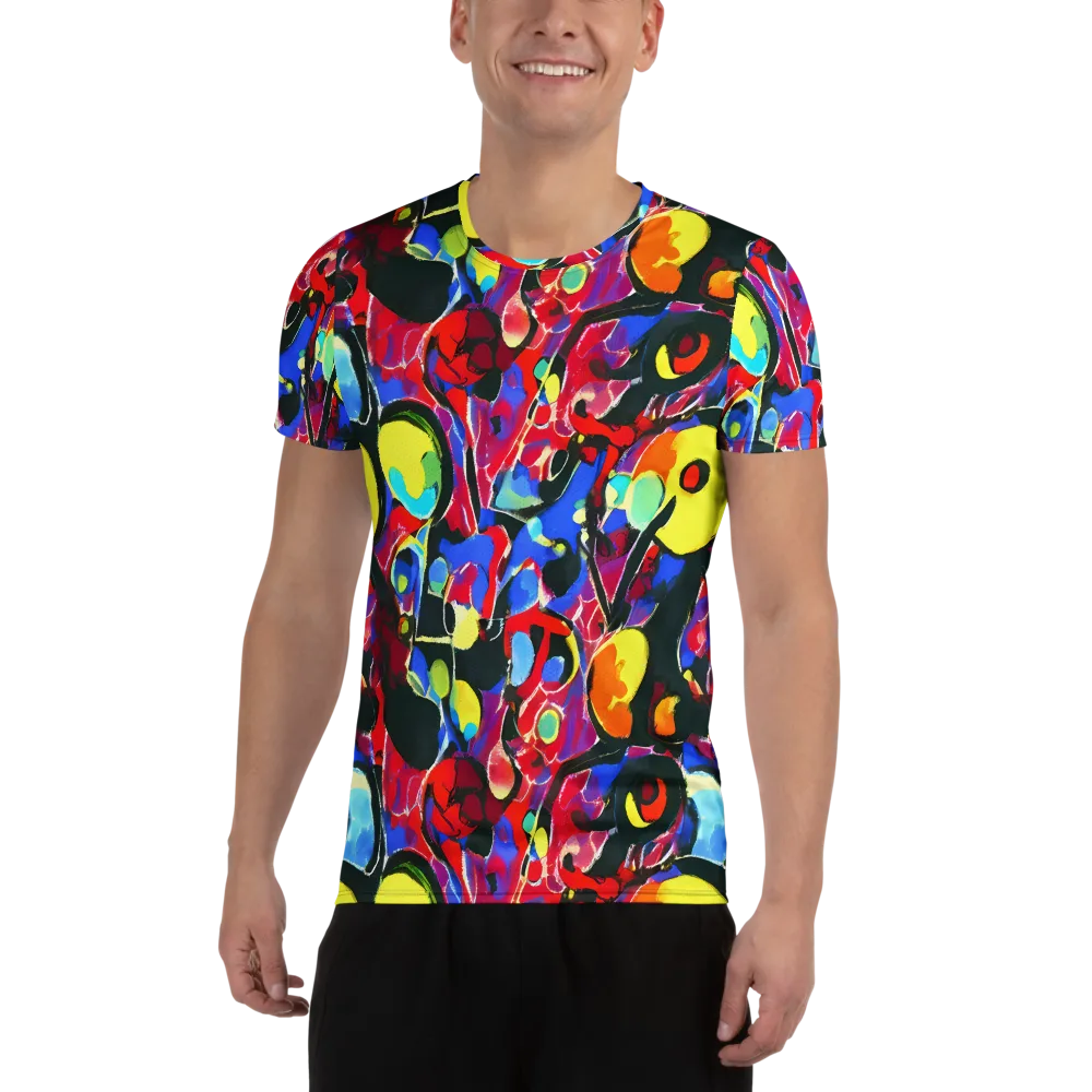 Kaleidoscope Fever on Men's Athletic T-Shirt — Front