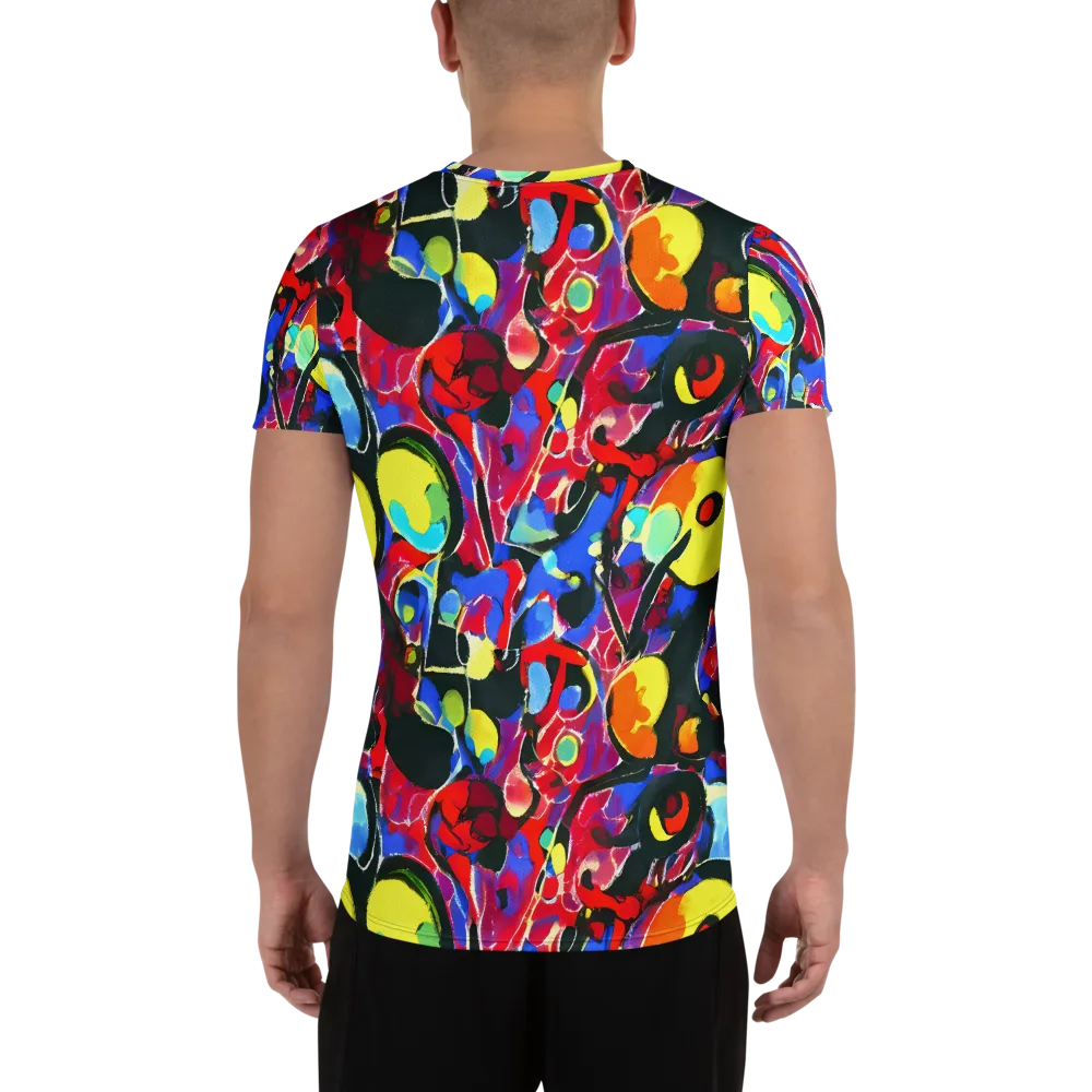 Kaleidoscope Fever on Men's Athletic T-Shirt — Back