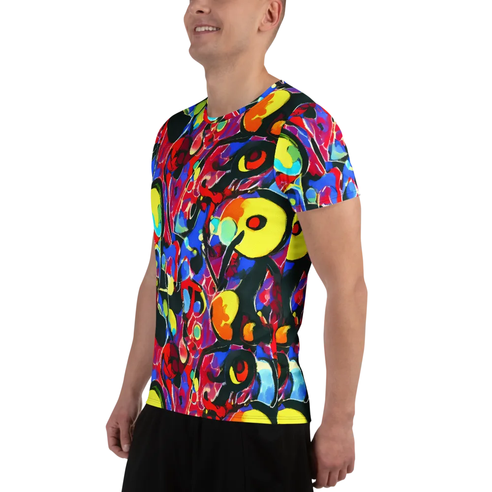 Kaleidoscope Fever on Men's Athletic T-Shirt — Left