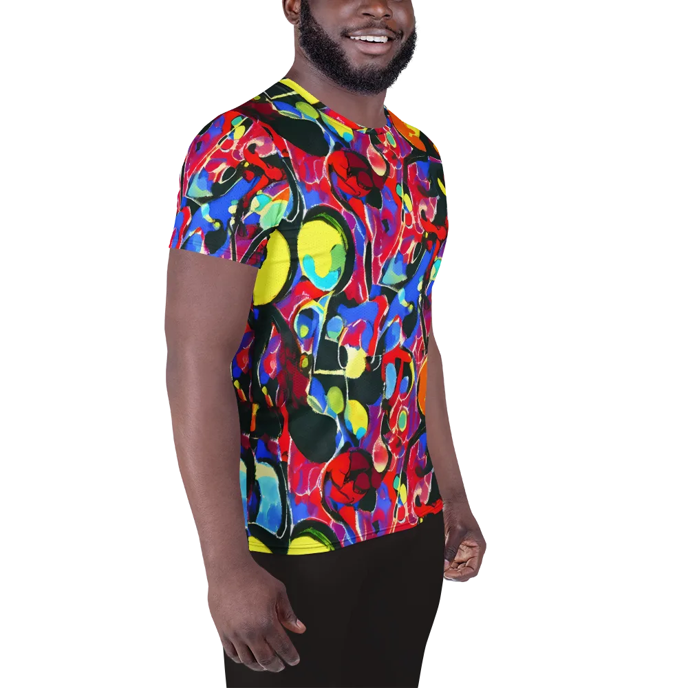Kaleidoscope Fever on Men's Athletic T-Shirt — Right