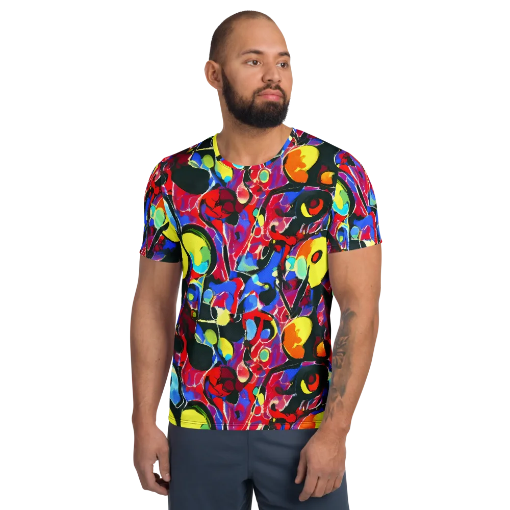 Kaleidoscope Fever on Men's Athletic T-Shirt — Front