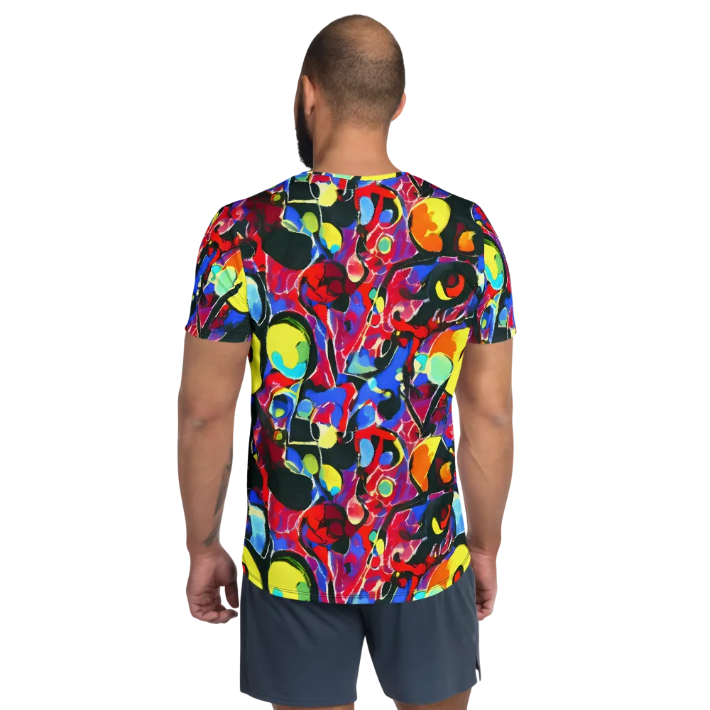 Kaleidoscope Fever on Men's Athletic T-Shirt — Back