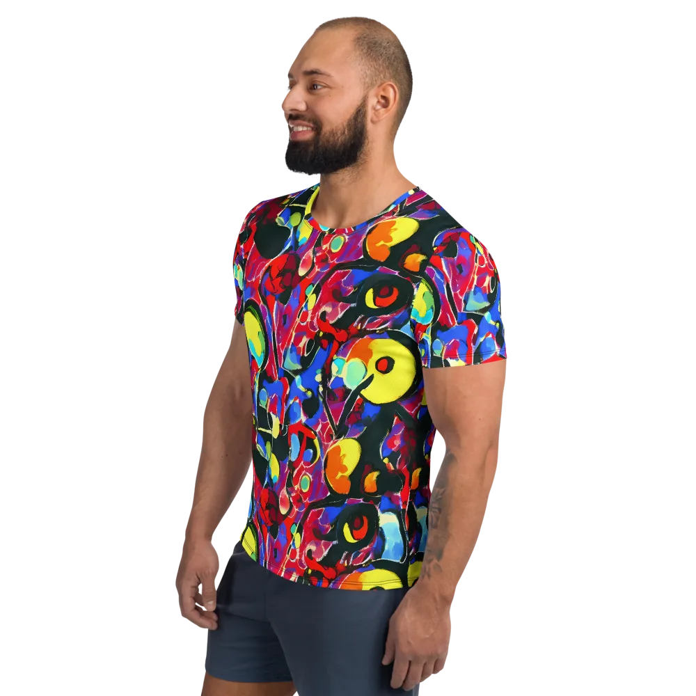 Kaleidoscope Fever on Men's Athletic T-Shirt — Left