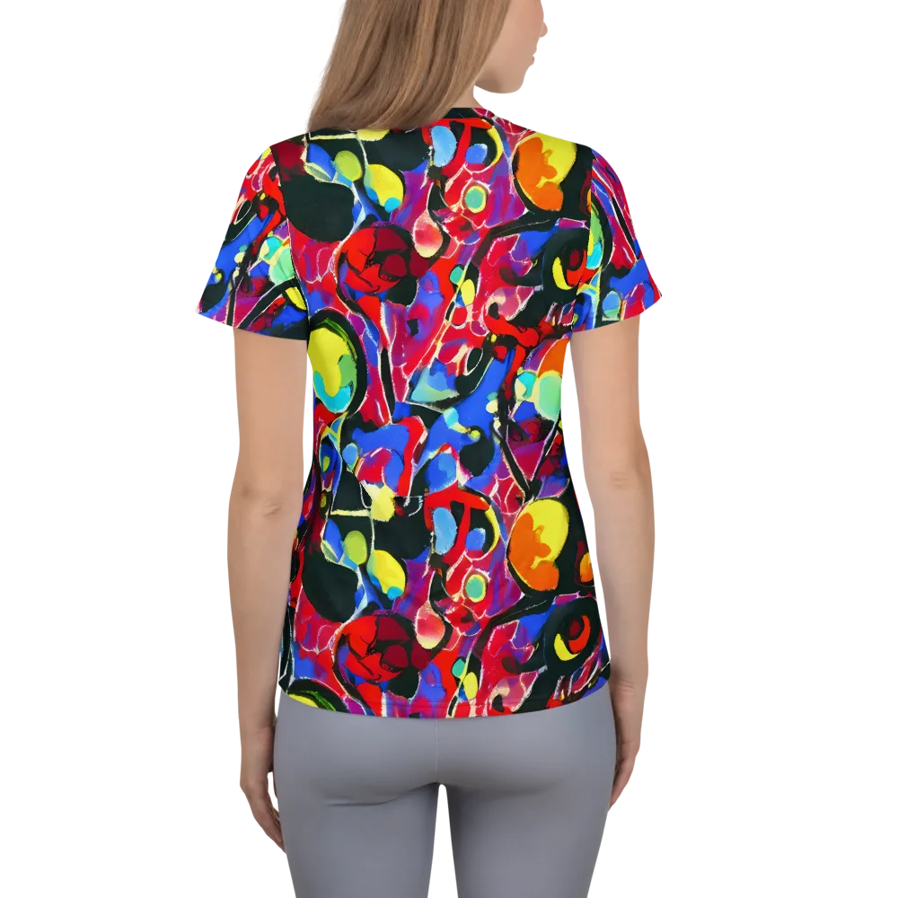 Kaleidoscope Fever on Women's Athletic T-Shirt — Back