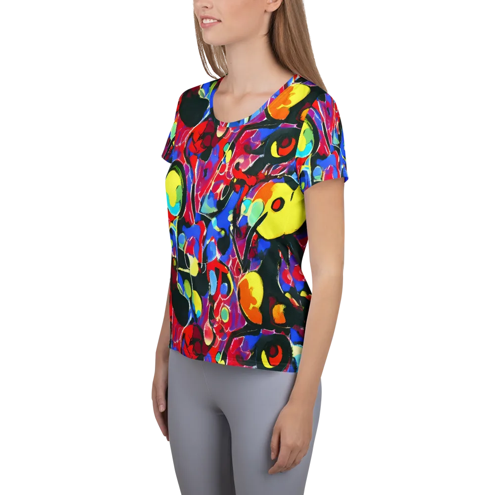Kaleidoscope Fever on Women's Athletic T-Shirt — Left