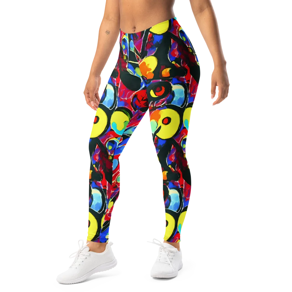 Kaleidoscope Fever on Leggings — Left Front