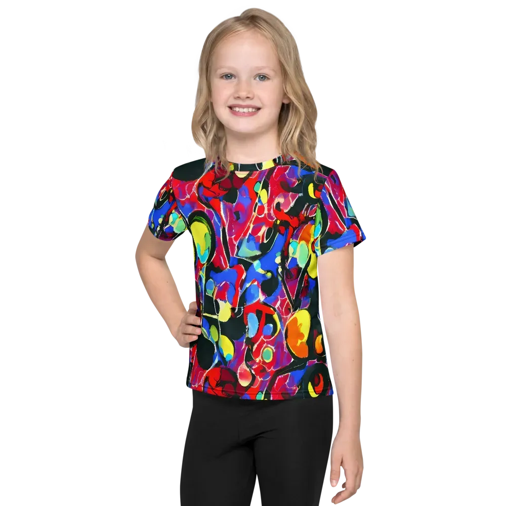 Kaleidoscope Fever on Kids Crew Neck T-Shirt — Front