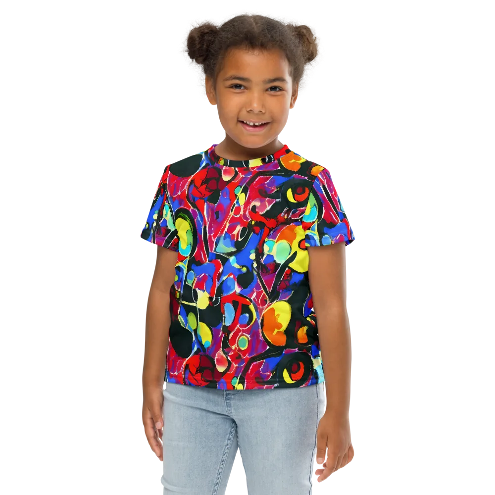 Kaleidoscope Fever on Kids Crew Neck T-Shirt — Front