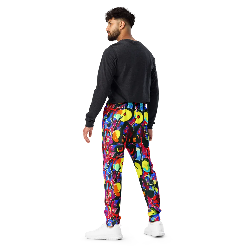 Kaleidoscope Fever on Men's Joggers — Back