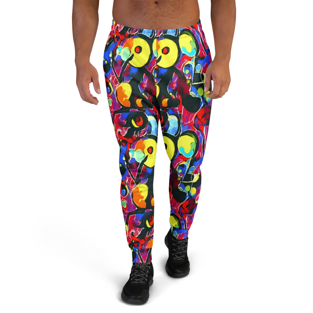 Kaleidoscope Fever on Men's Joggers — Front