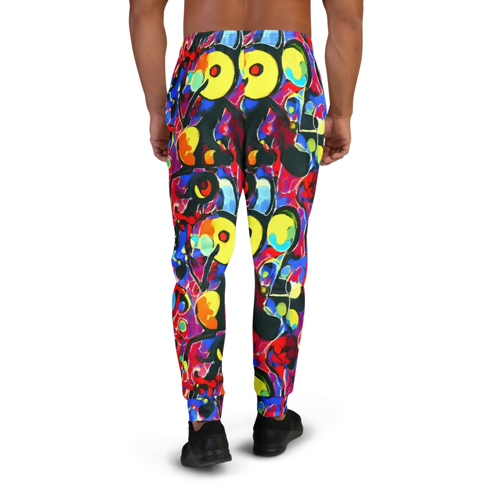 Kaleidoscope Fever on Men's Joggers — Back