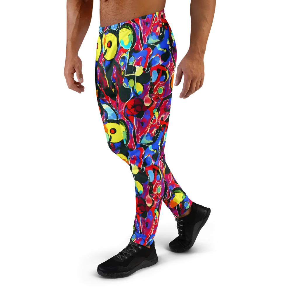 Kaleidoscope Fever on Men's Joggers — Left