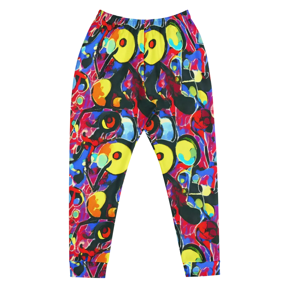 Kaleidoscope Fever on Men's Joggers — Front