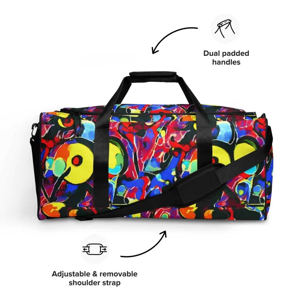 Kaleidoscope Fever on Duffle Bag — Front