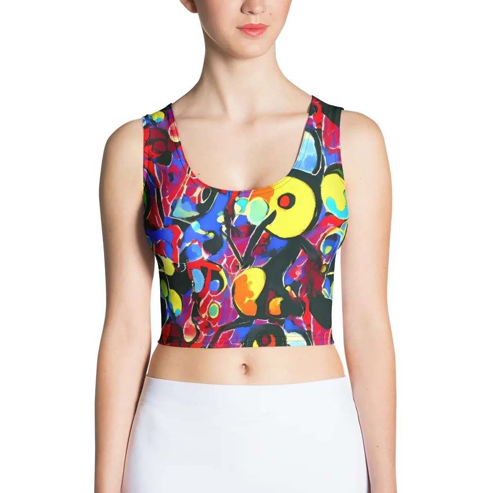 Kaleidoscope Fever on Crop Top — Front