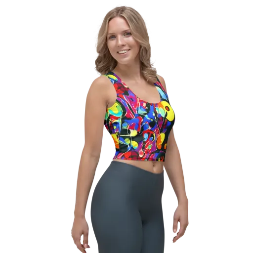 Kaleidoscope Fever on a Crop Top