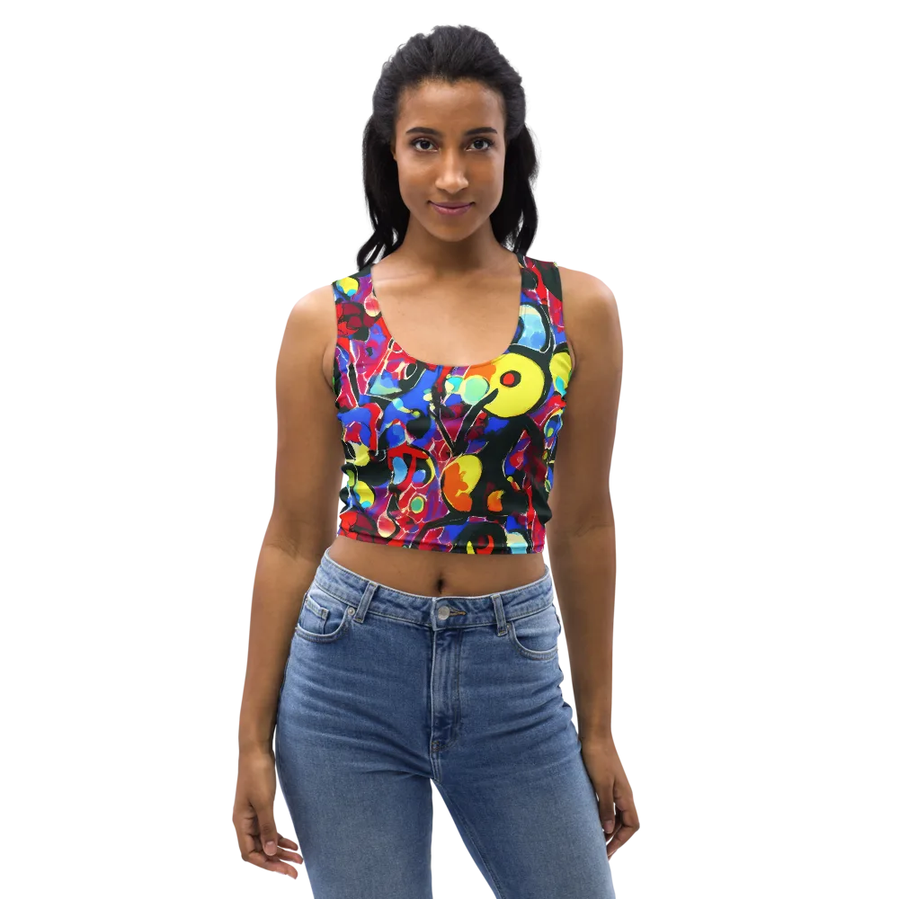 Kaleidoscope Fever on Crop Top — Front