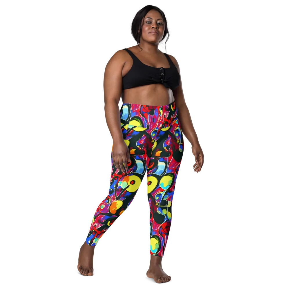 Kaleidoscope Fever on Leggings with Pockets — Front