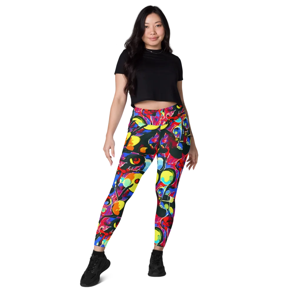 Kaleidoscope Fever on Leggings with Pockets — Front
