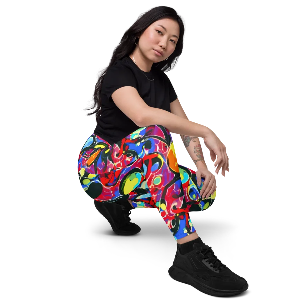 Kaleidoscope Fever on Leggings with Pockets — Right Front