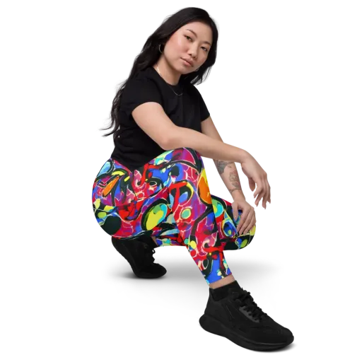 Kaleidoscope Fever on a Leggings with Pockets