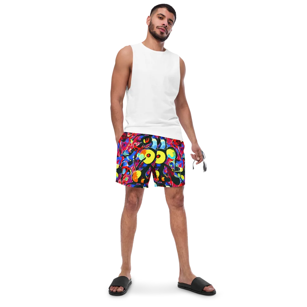 Kaleidoscope Fever on Swim Trunks — Front