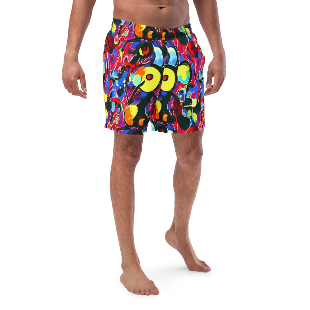 Kaleidoscope Fever on Swim Trunks — Front