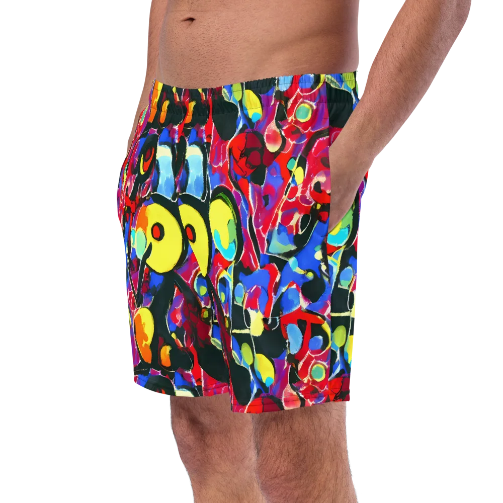 Kaleidoscope Fever on Swim Trunks — Left Front