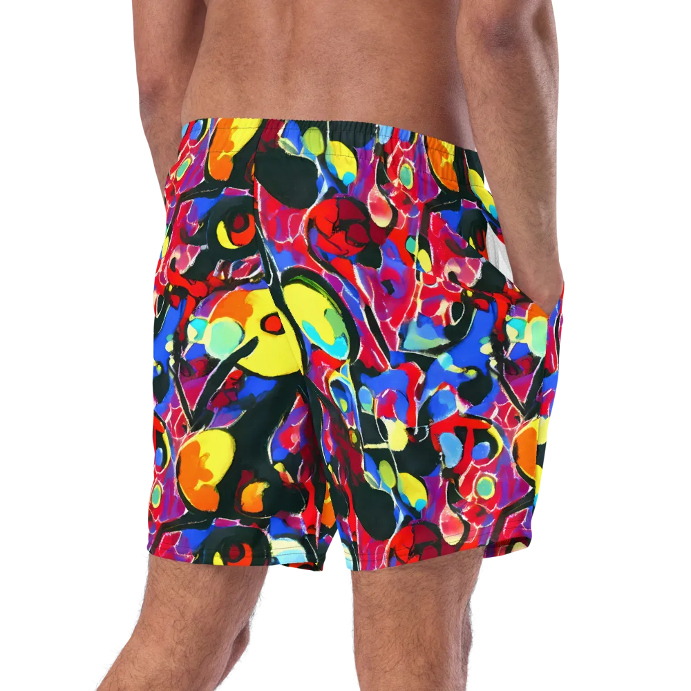 Kaleidoscope Fever on Swim Trunks — Right Back