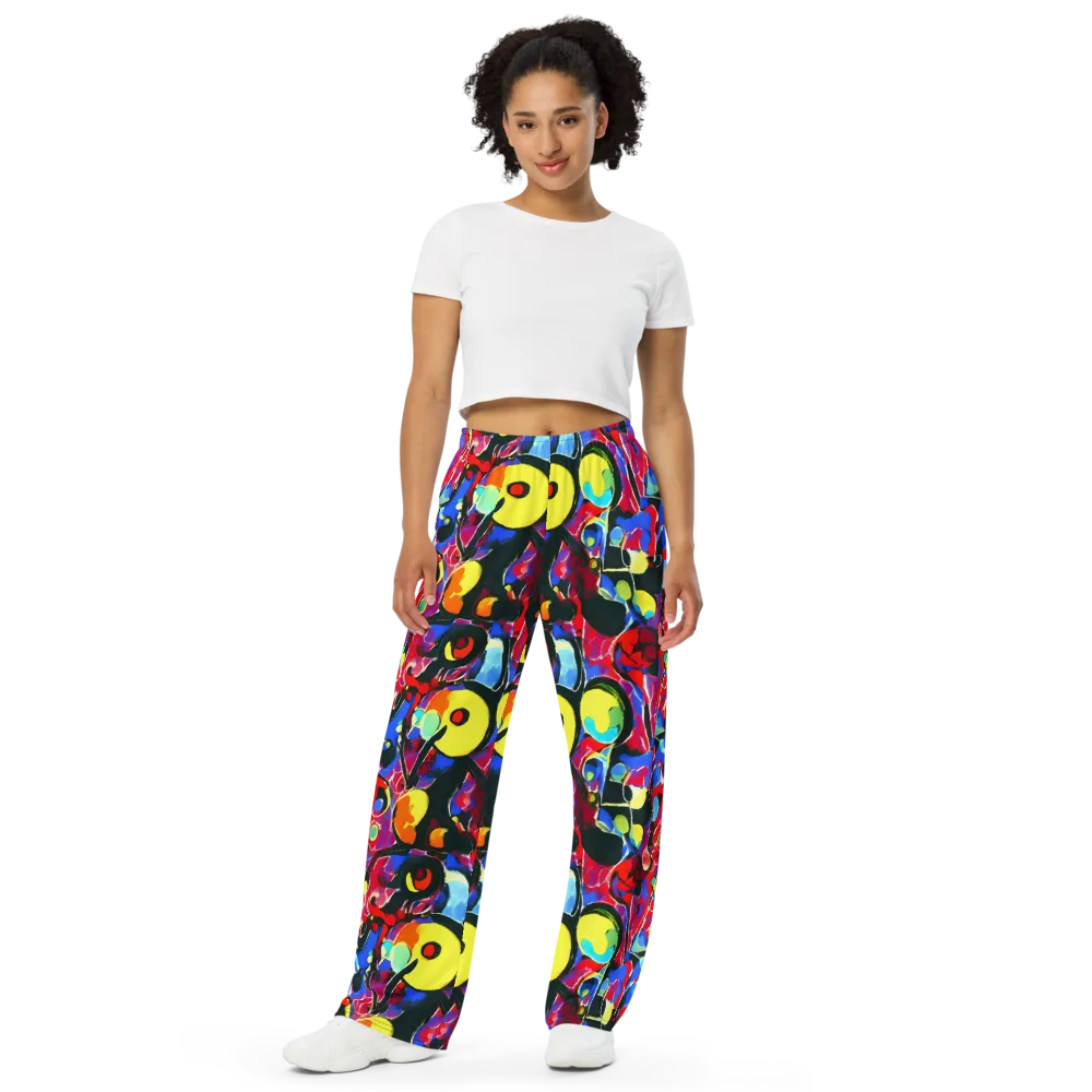 Kaleidoscope Fever on Wide-Leg Pants — Front