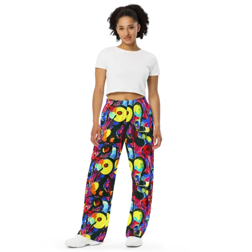 Kaleidoscope Fever on a Wide-Leg Pants