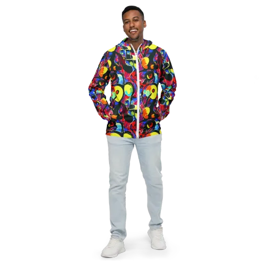 Kaleidoscope Fever on a Men's Windbreaker